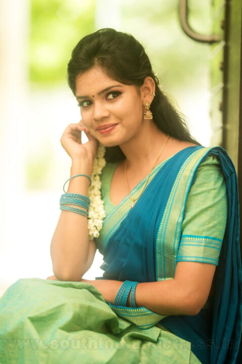 Pranika Dhakshu in half saree photoshoot stills