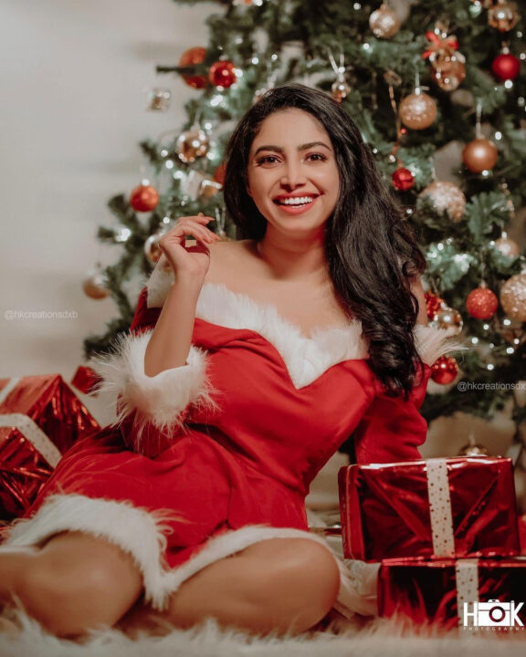 Actress and model Ameya Mathew as Christmas Girl 2021