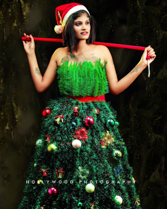 Model Dhanya Nath Christmas 2021 photoshoot