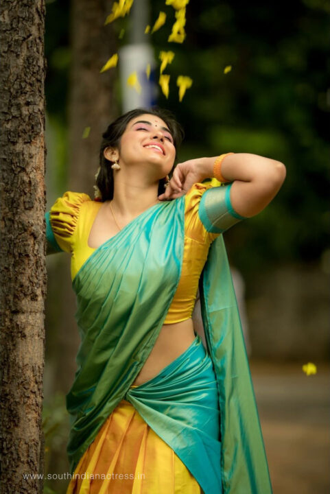 Pragya Nagra in half saree stills