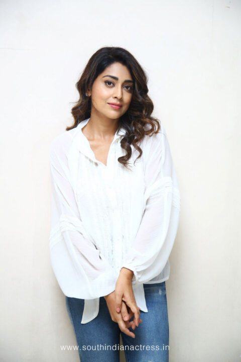 Shriya Saran stills at Gamanam Movie Success Meet