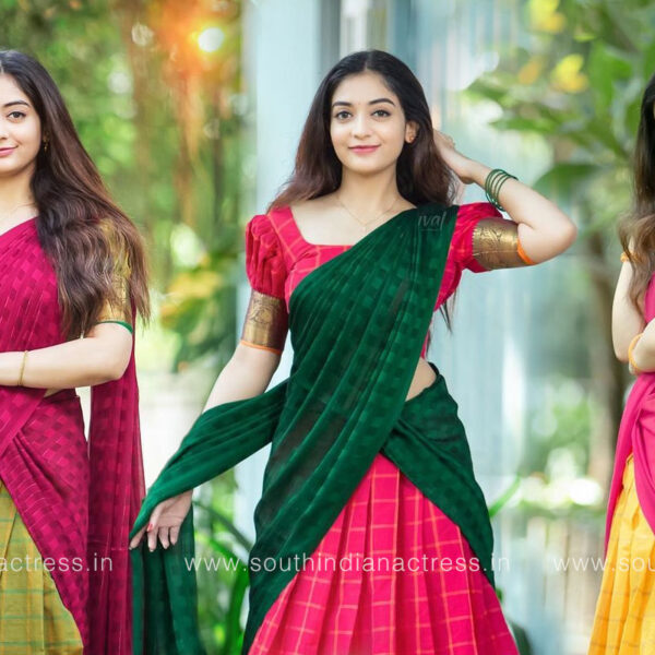 Athmika Sumithran in Cotton etched saree photos - South Indian Actress