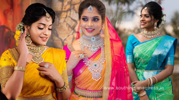 Jashnavi Venkat in Indian bridal wear photoshoot stills
