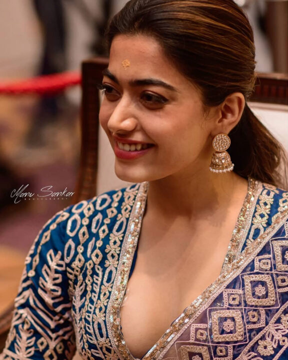 Rashmika Mandanna at Pushpa movie promotion in Kochi