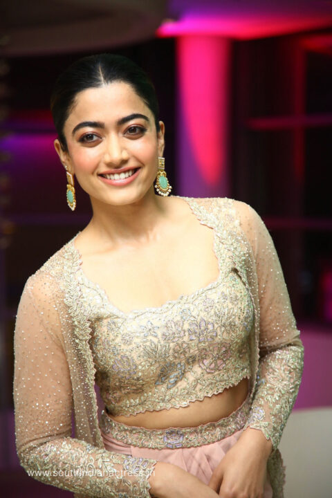 Rashmika Mandanna at Pushpa Press Meet at Hyderabad