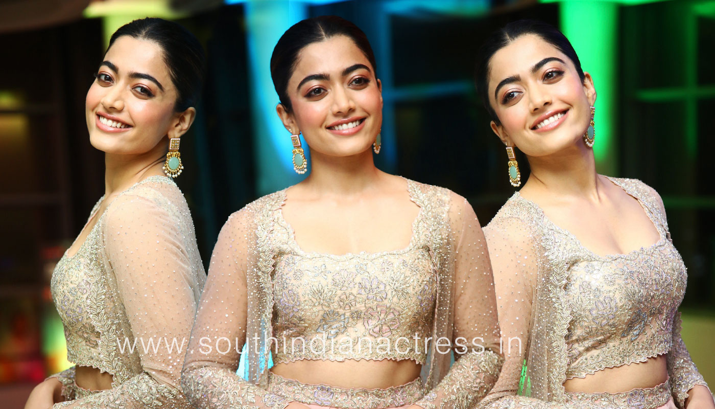 Rashmika Mandanna at Pushpa Press Meet at Hyderabad