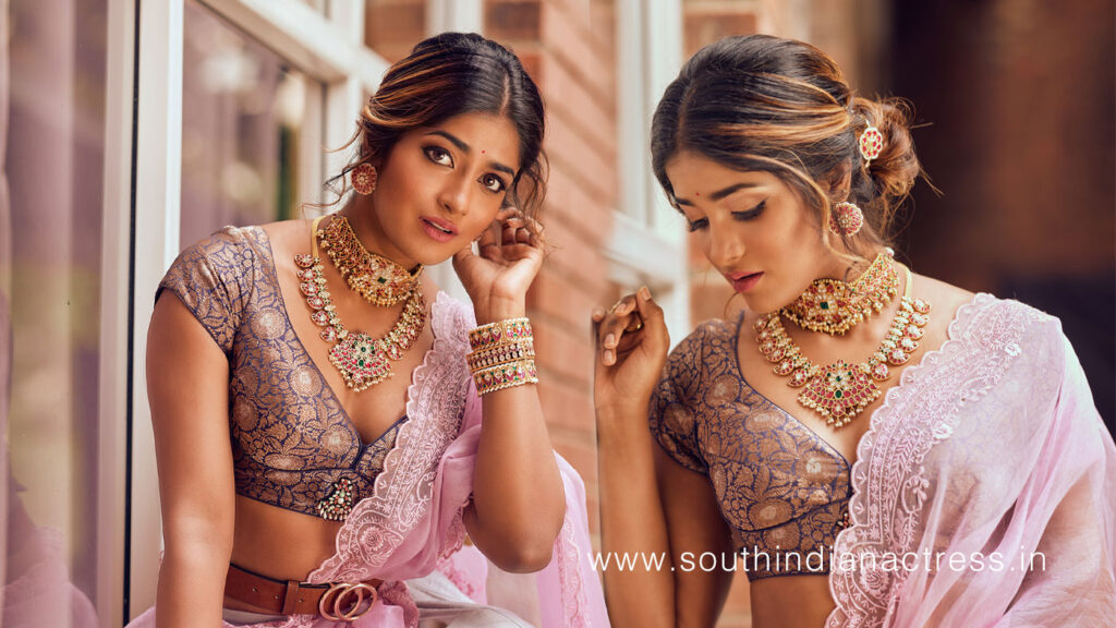 Dimple Hayathi in bridal lehenga photoshoot