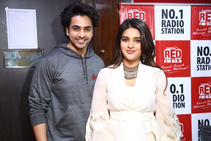Nidhhi Agerwal at Red FM Station for Hero Promotion