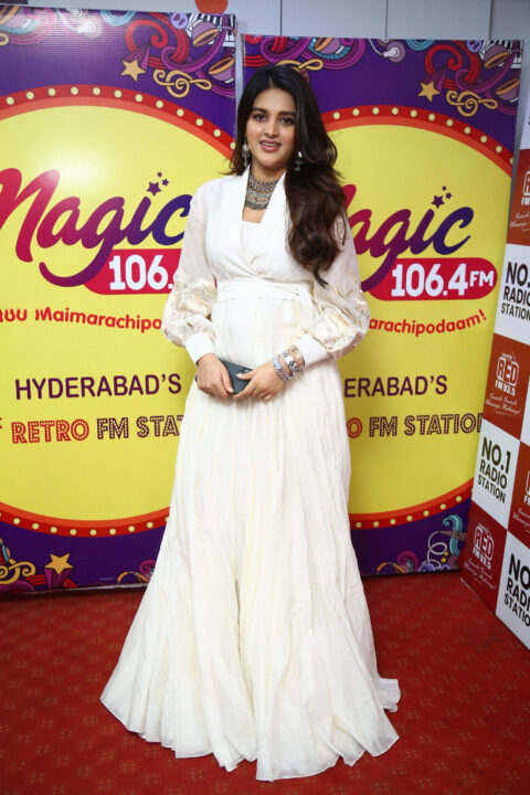 Nidhhi Agerwal at Red FM Station for Hero Promotion