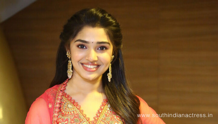 Krithi Shetty at Aa Ammayi Gurinchi Meeku Cheppali First Look Launch