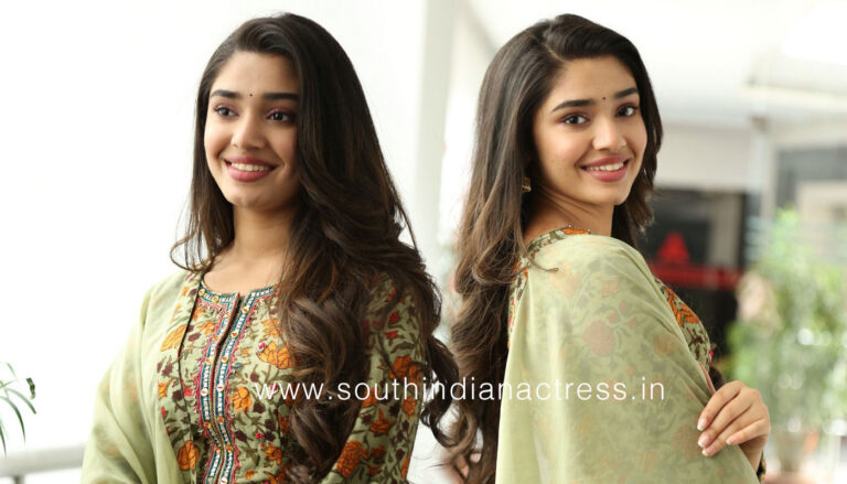 Krithi Shetty stills at Bangarraju Movie Interview