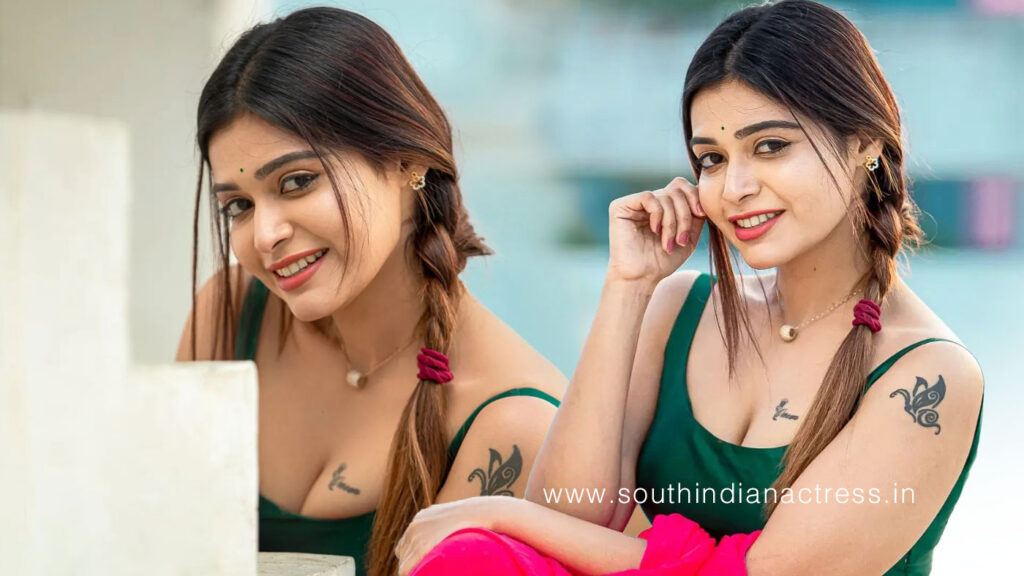 Dharsha Gupta hot stills in red saree