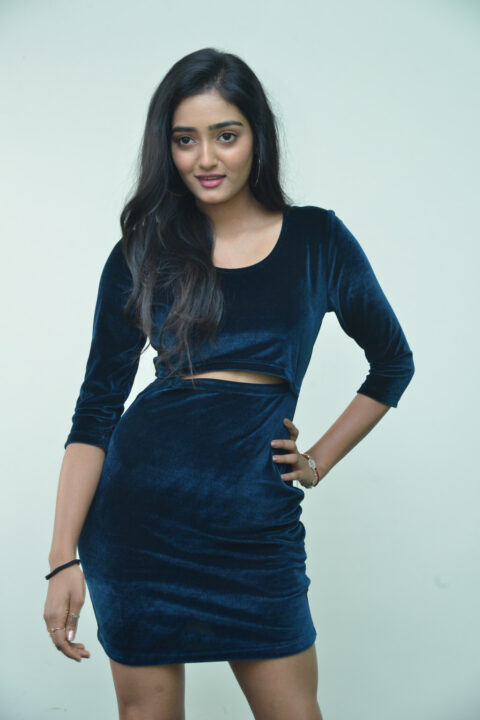 Hrithika Srinivas stills at Allantha Durana Movie Press Meet