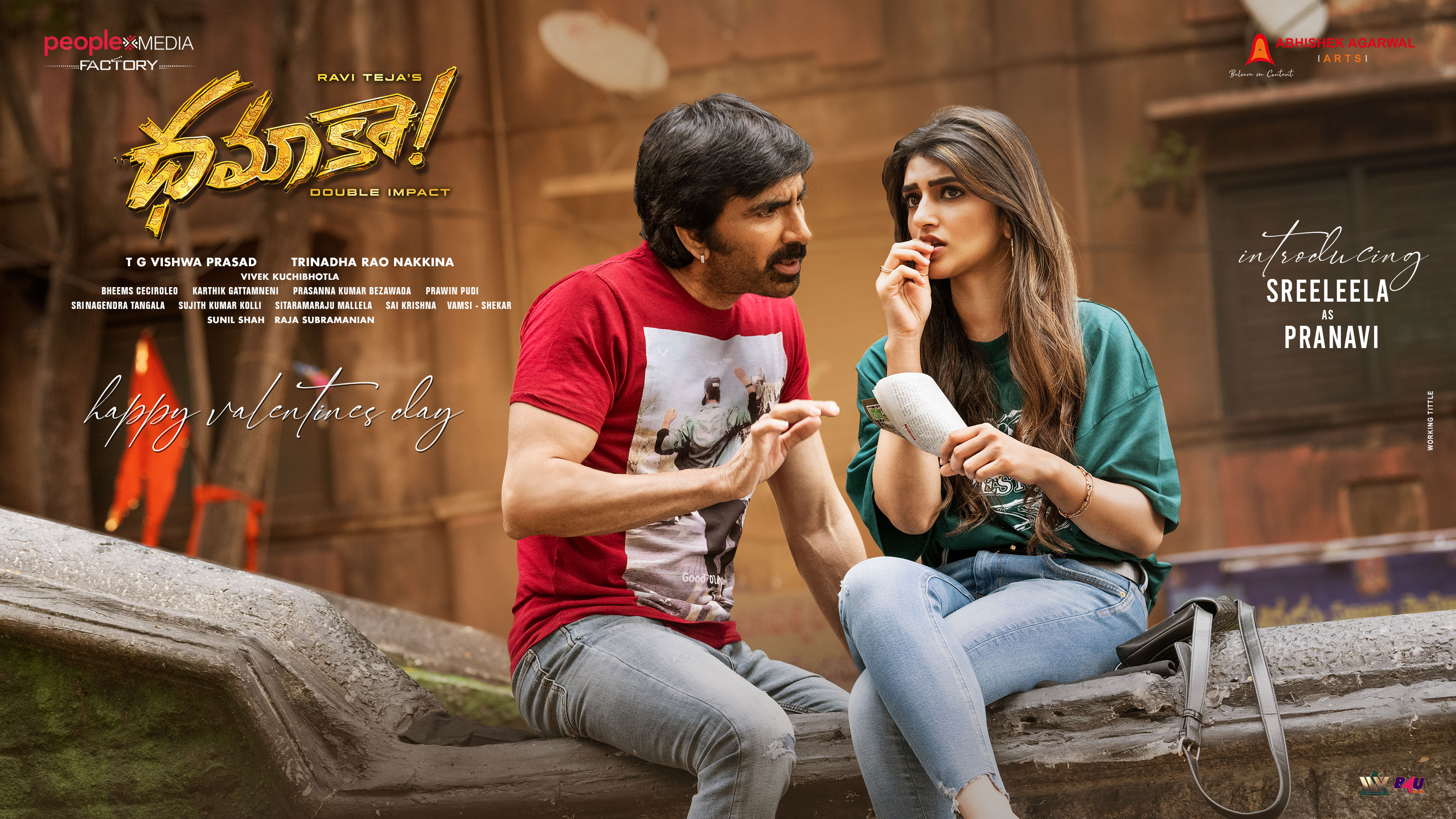 Sreeleela as Pranavi in Dhamaka movie with Ravi Teja