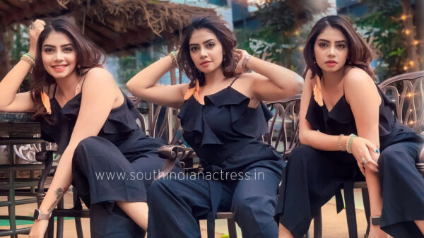 Susmitha Anala in black one pieces evening outfit