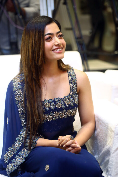 Rashmika Mandanna at Aadavallu Meeku Joharlu Press Meet