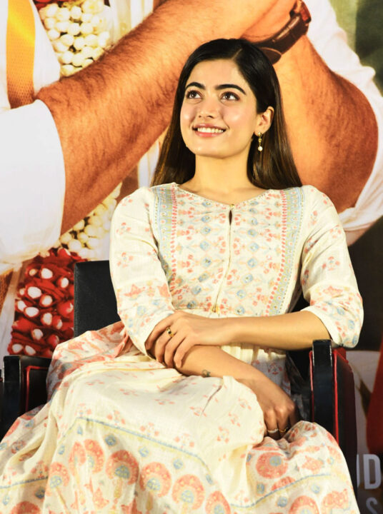 Rashmika Mandanna at Aadavaallu Meeku Johaarlu Success Meet