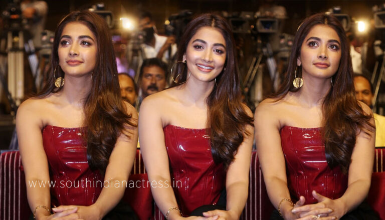 Pooja Hegde stills at Beast Movie Press Meet