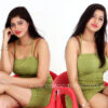 Naziya Khan in green bodycon mini dress