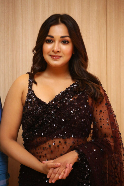 Catherine Tresa stills at Bhala Thandanana Movie Pre Release Event