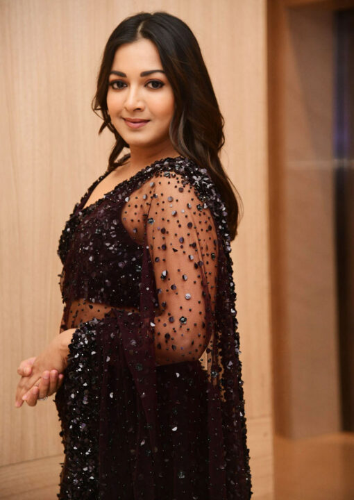 Catherine Tresa stills at Bhala Thandanana Movie Pre Release Event