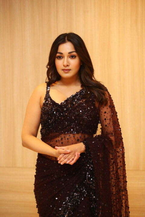 Catherine Tresa stills at Bhala Thandanana Movie Pre Release Event