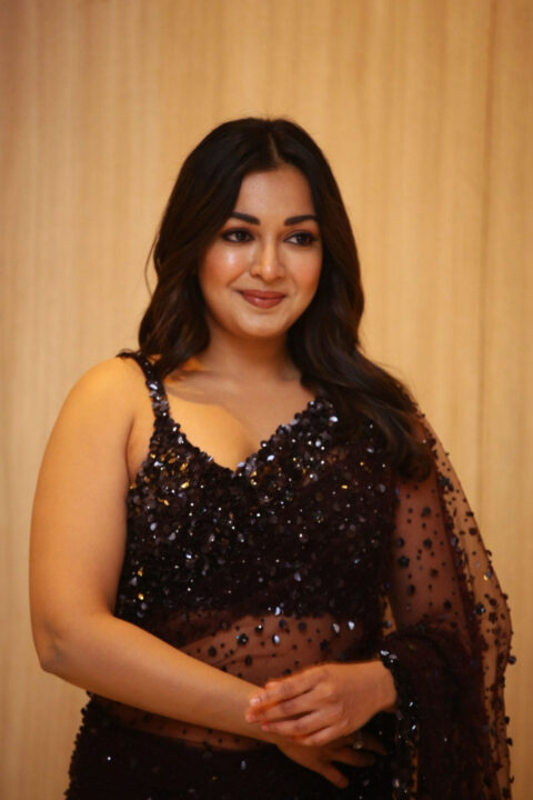 Catherine Tresa stills at Bhala Thandanana Movie Pre Release Event