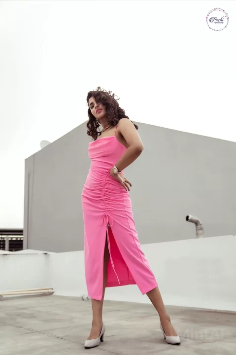 Akshara Gowda in pink outfit photoshoot