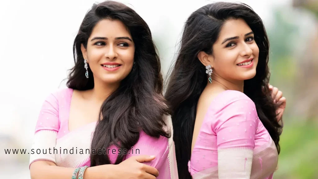 Supritha Sathyanarayan in pink georgette saree photos