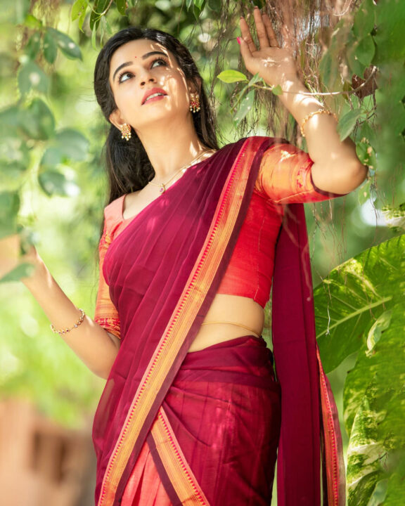 Divya Ganesh in half saree stills