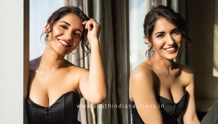 Ruhani Sharma sizzling stills in black corset