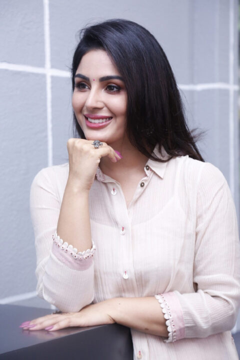 Samyuktha Menon stills at Bimbisara Movie Interview