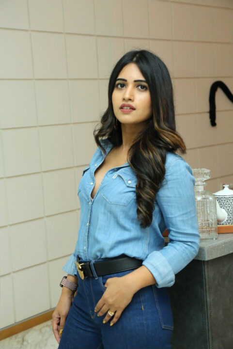 Sravanthi Chokarapu stills in jeans shirt