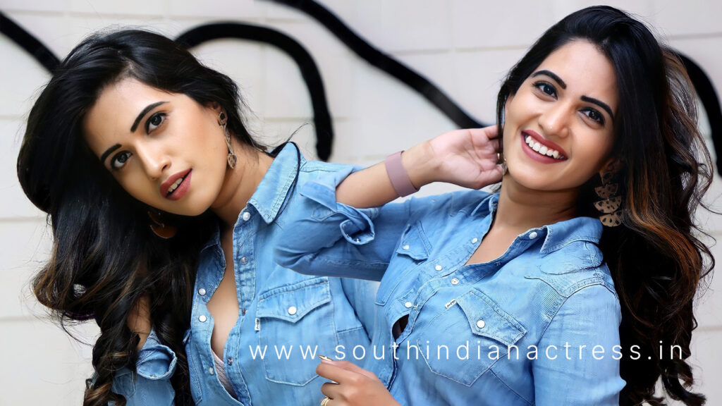 Sravanthi Chokarapu stills in jeans shirt