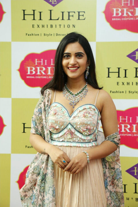 Sravanthi Chokarapu stills at Hi Life Brides Hyderabad