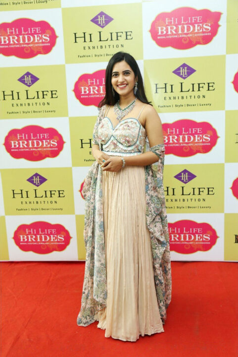 Sravanthi Chokarapu stills at Hi Life Brides Hyderabad