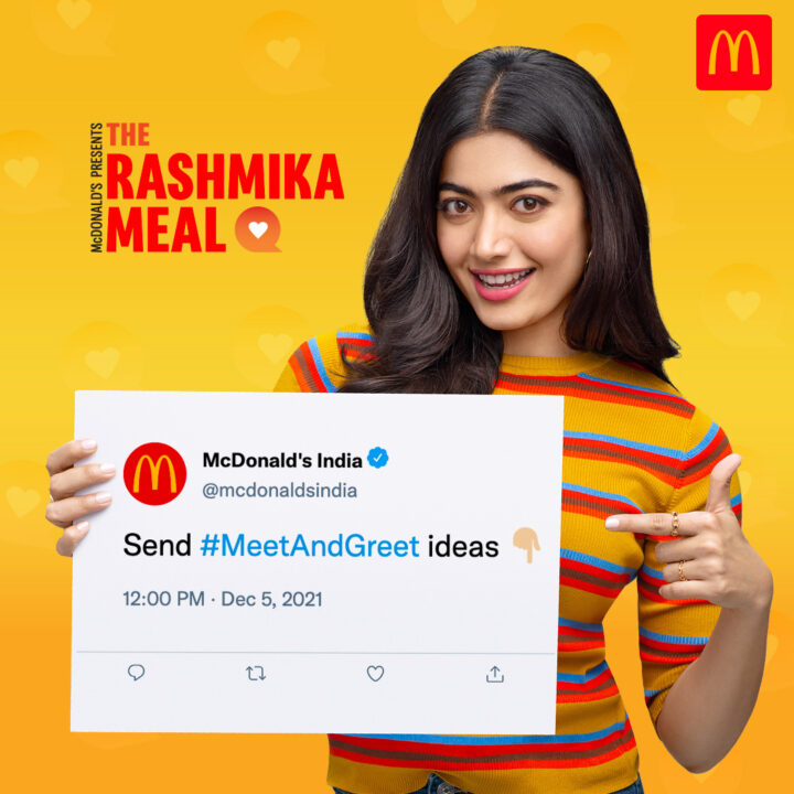 Rashmika Mandanna stills from McDonalds ad
