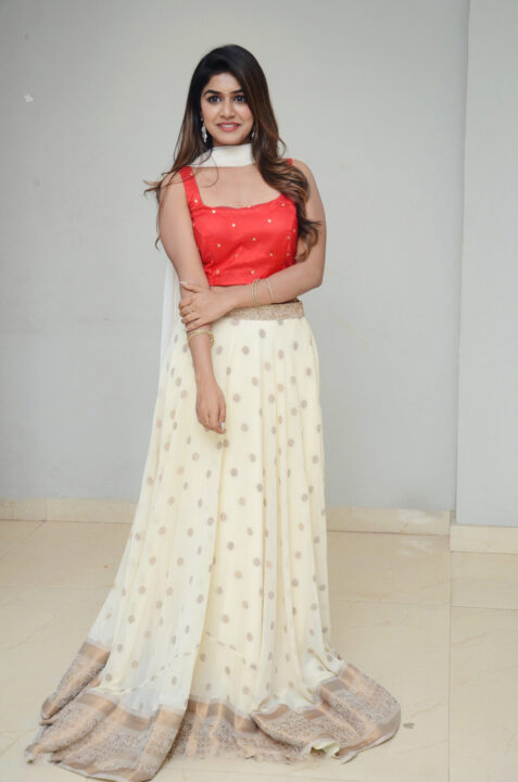 Sanjana Anand at Nenu Meeku Baga Kavalsinavadini song launch