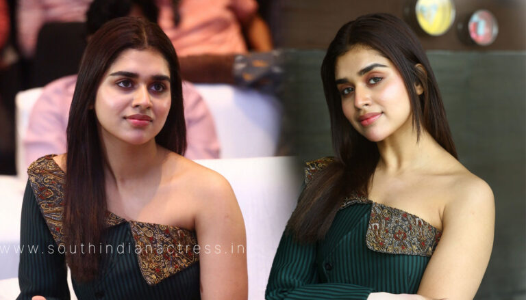 Meenakshi Govindharajan stills at Cobra movie Press Meet