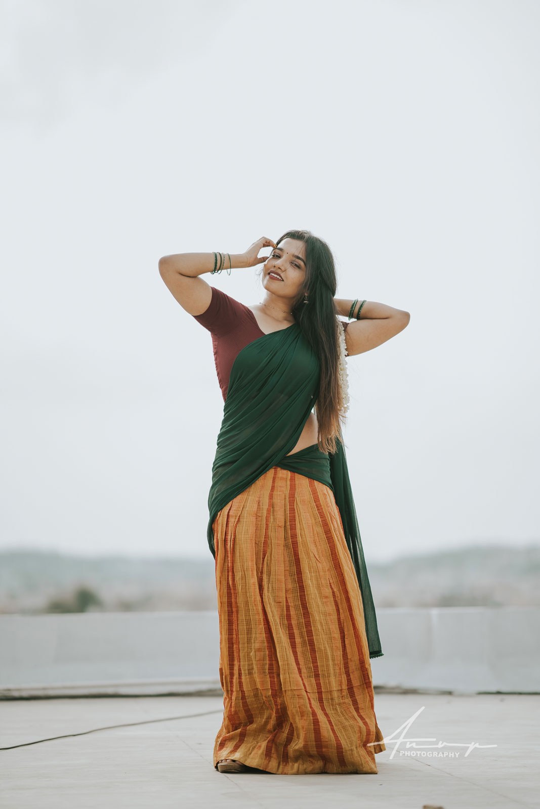 BiggBoss Divi Looks Gorgeous In Half-saree