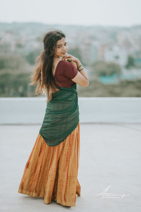 Kruthika Roy in half saree photoshoot stills