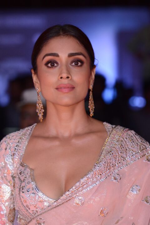 Shriya Saran at Kabzaa Movie Song Launch