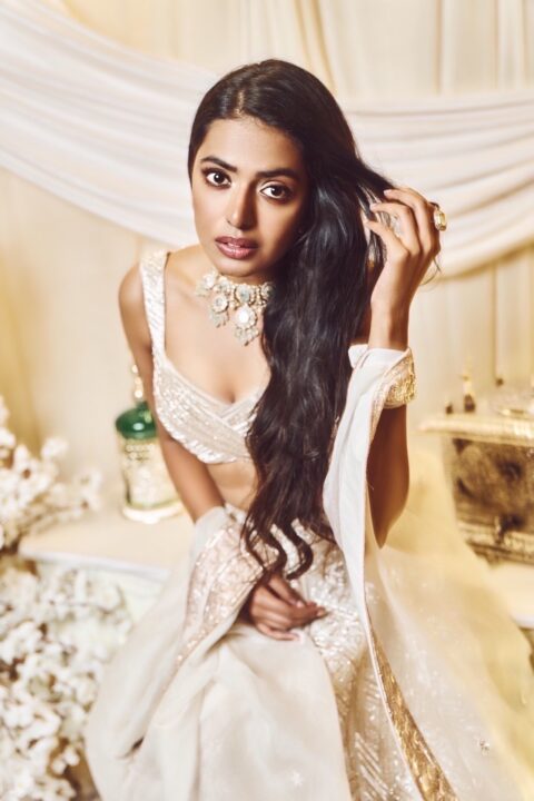 Shivani Rajashekar in bridal lehenga stills