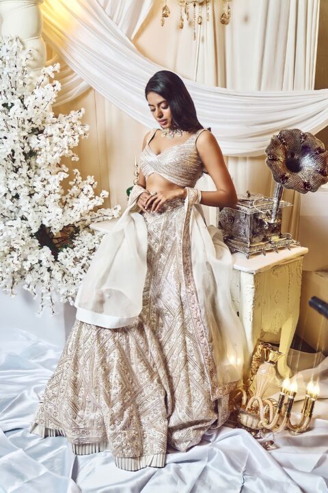 Shivani Rajashekar in bridal lehenga stills