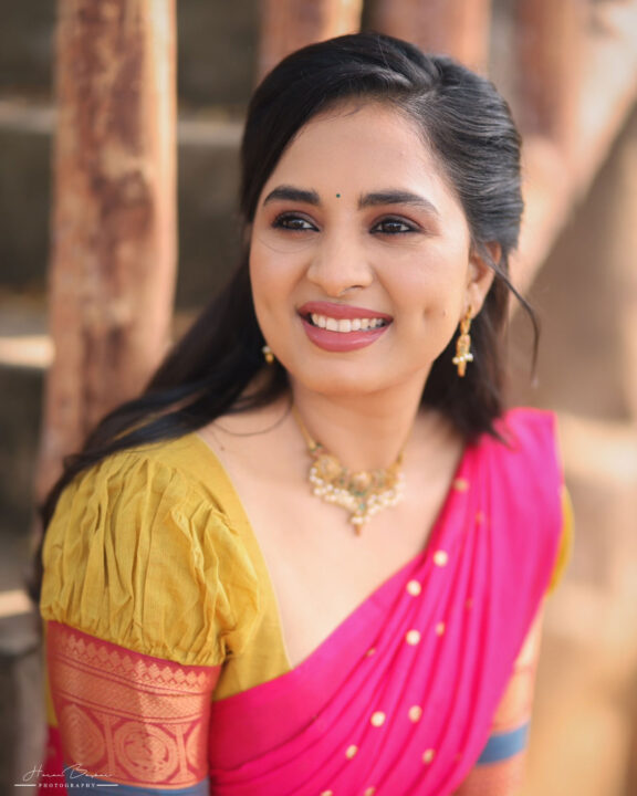 Srushti Dange in half saree stills