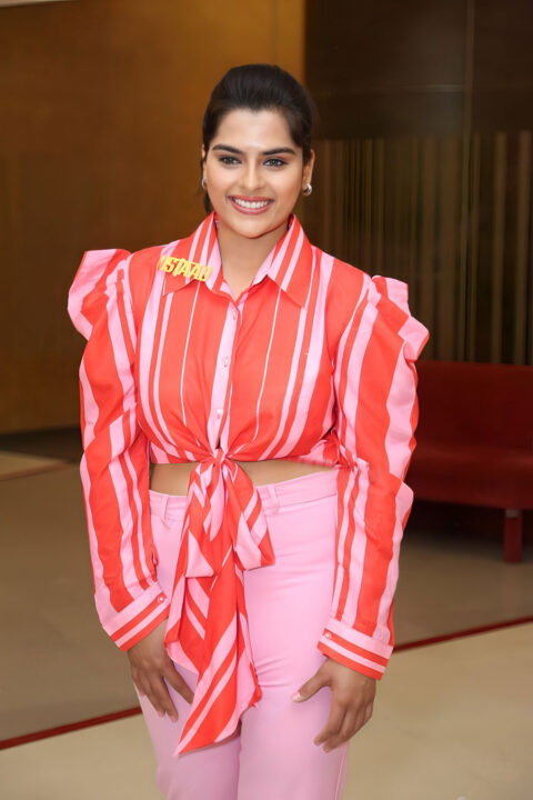 Kavya Kalyanram stills at Ustaad movie trailer launch