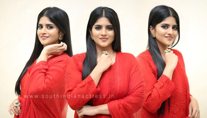 Megha Akash at Ravanasura movie pre release