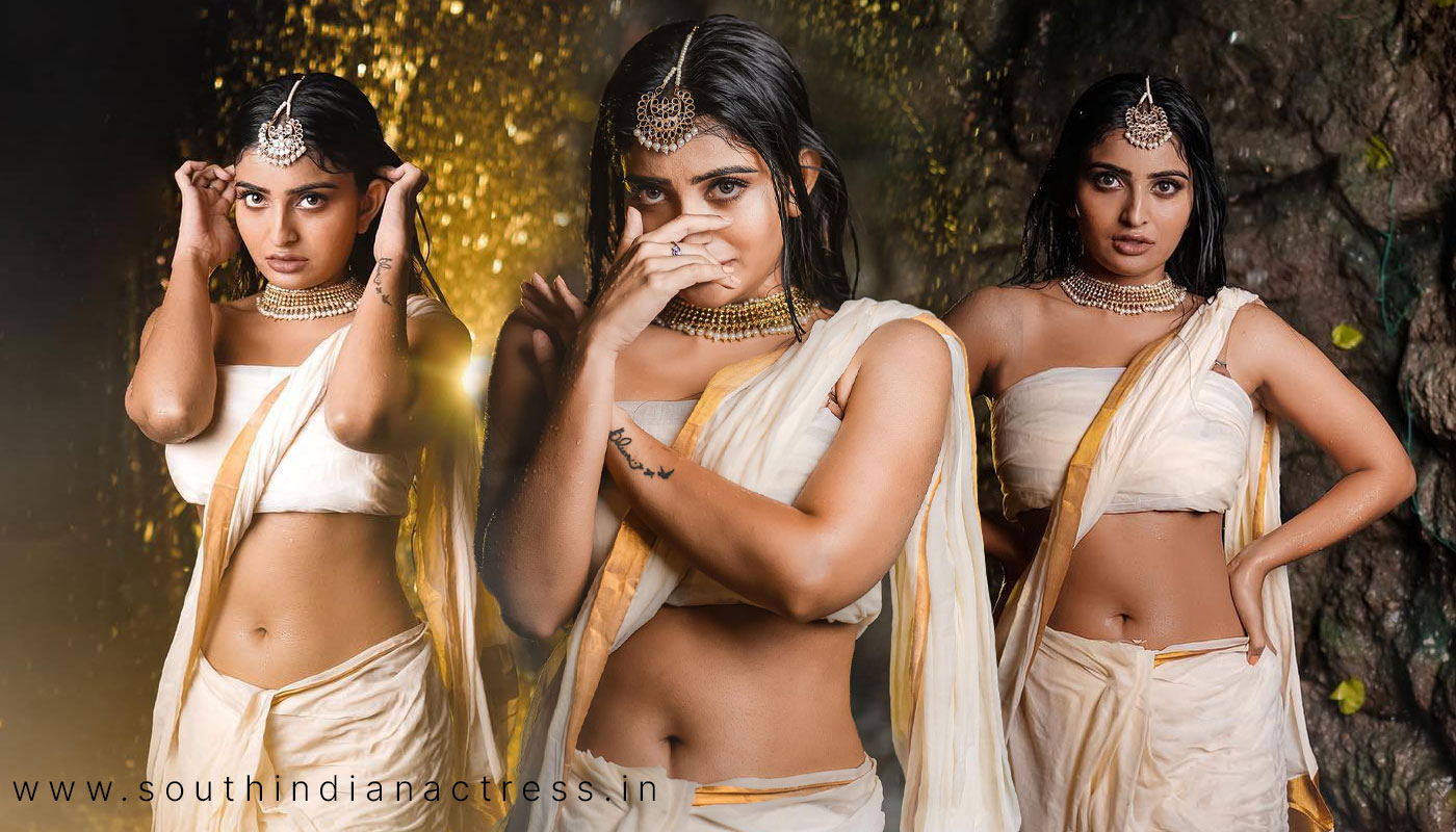 Ananya Nagalla sizzles in saree photoshoot