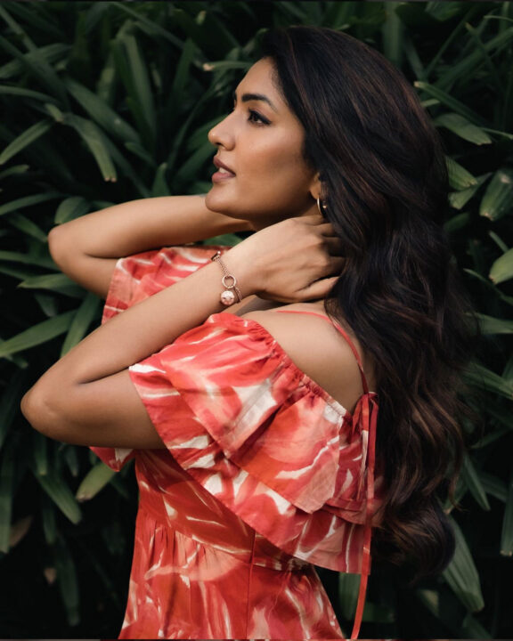 Eesha Rebba in off shoulder maxi dress