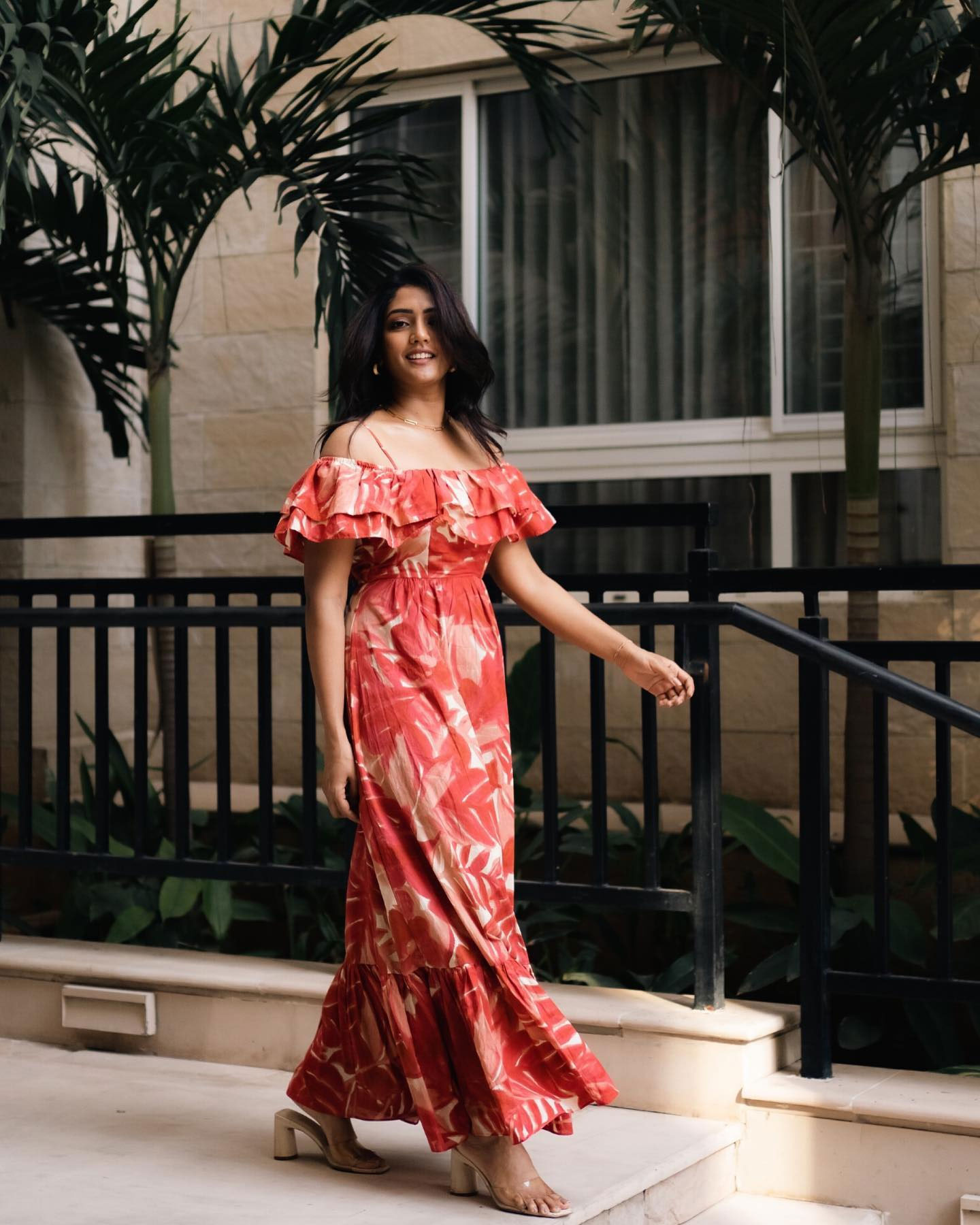 Eesha Rebba in off shoulder maxi dress - South Indian Actress